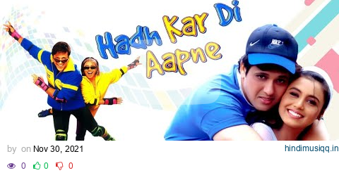 HADH KARDI AAPNE MOVIE ALL SONGS | | FULL | (2000) | MUSIC BOLLYWOOD HINDI | pagalworld mp3 song download