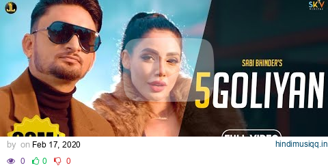 5 Goliyan  Sabi Bhinder (Full Video) The Kidd | Punjabi Song | Jatt Life Studio pagalworld mp3 song download