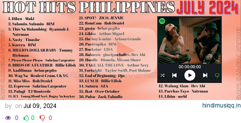 HOT HITS PHILIPPINES - JULY 2024 UPDATED SPOTIFY PLAYLIST pagalworld mp3 song download