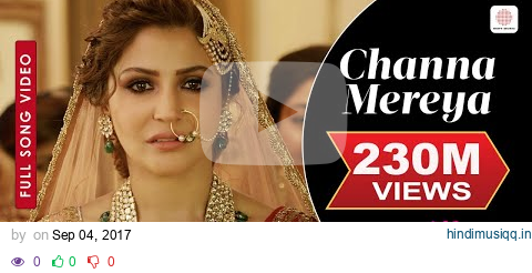 Channa Mereya Full Video - ADHM|Ranbir Kapoor, Anushka|Arijit Singh|Pritam|Karan Johar pagalworld mp3 song download