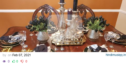 How to create a Black&Gold Tablescape|Elegant Black&Gold Tablescape|Glam Table Styling Decor Ideas pagalworld mp3 song download