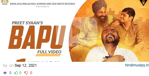 Bapu | Preet Syaan | 👍 2022 | Desi Beats Records pagalworld mp3 song download