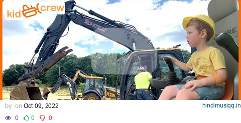 Kids use construction vehicles! Educational how excavators / diggers / backhoes work | Kid Crew pagalworld mp3 song download