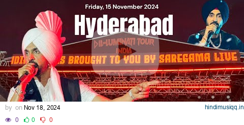 @diljitdosanjh Dil-Luminati Tour India  Live at Hyderabad | Concert Highlights 4K HD pagalworld mp3 song download