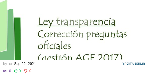 Corrección preguntas oficiales gestión AGE 2017 - transparencia pagalworld mp3 song download