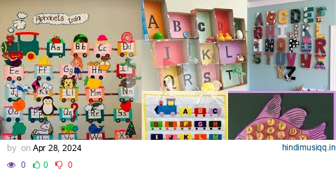 Preschool Alphabet decoration ideas/DIY Classroom Alphabet flashcard ideas/Alphabet wall Chart pagalworld mp3 song download