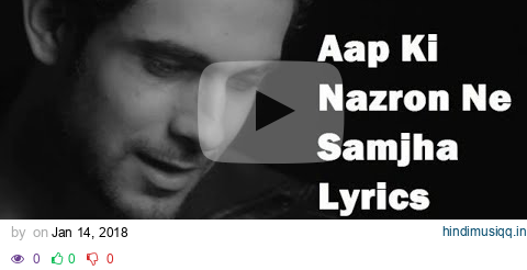 Aap Ki Nazron Ne Samjha Lyrics Video | Sanam | Golden Era Songs | Gabru Music pagalworld mp3 song download