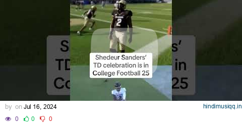 EA Sports College Football 25 gives you the FULL Shedeur Sanders experience #shorts pagalworld mp3 song download