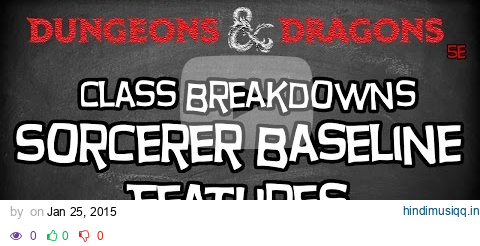 Dungeons & Dragons 5e Tutorial "Class Breakdowns Workshop, Baseline Sorcerer" pagalworld mp3 song download