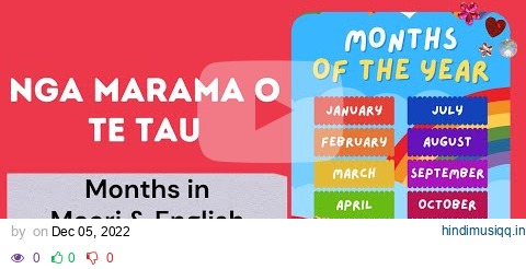 Nga Marama o te Tau - Months of the Year in Maori & English pagalworld mp3 song download