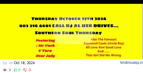 Southern Soul Thursday oct 17th 2024 dj al pagalworld mp3 song download