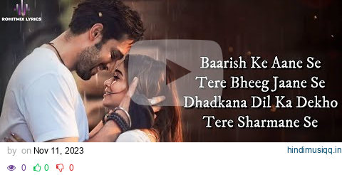 Baarish Ke Aane Se (LYRICS) - Shreya Ghoshal, Tony Kakkar | Manisha Rani, Parth Samthaan | Adil S pagalworld mp3 song download