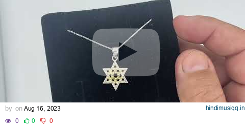 SA894 - Silver 925 Star of David pendant with 14K Gold plate pagalworld mp3 song download