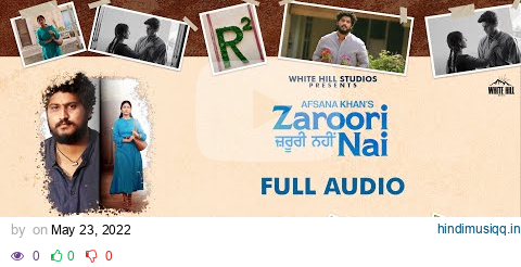 Zaroori Nai (Full Audio) Afsana Khan | Gurnam | Tania | B Praak | Jaani | Jagdeep Sidhu | LEKH pagalworld mp3 song download