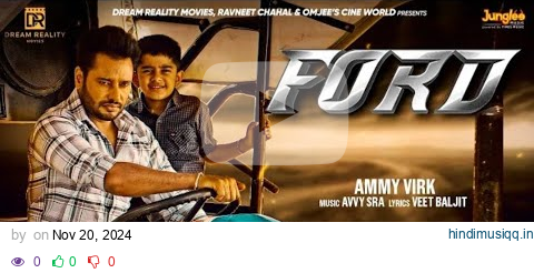 Ford (Lyrical Video) Amy Virk Gandhi 3 Yaarran Da Yaar | Dev Kharoud | Avvy Sra pagalworld mp3 song download