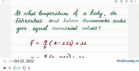 SSC IMD |The temp at which Fahrenheit and Kelvin thermometer scales give equal numerical values. pagalworld mp3 song download