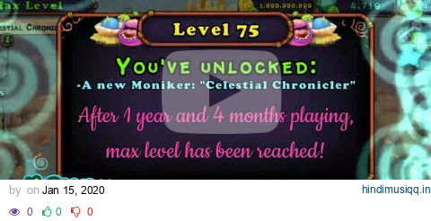 My Singing Monsters - Reaching max level (75, Celestial Chronicler) pagalworld mp3 song download