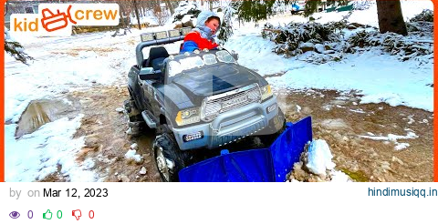 Plowing snow with power wheels truck, winter storm cleanup, and shoveling. Educational | Kid Crew pagalworld mp3 song download