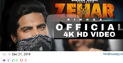 Zehar(Official Video)  Singga | Latest Punjabi Song 2019 | Sanjay Meena pagalworld mp3 song download