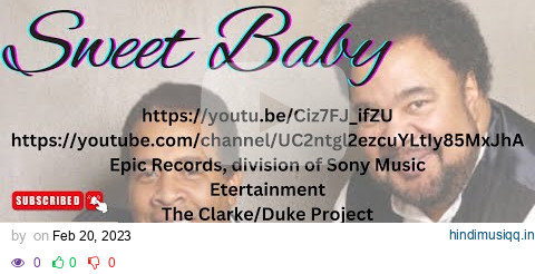 Sweet Baby lyrics byStanley Clarke & George Duke @onelater9430 pagalworld mp3 song download