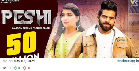 PESHI (Official Video) Masoom Sharma | Manisha Sharma | Sonika Singh | New Haryanvi Songs 2023 pagalworld mp3 song download