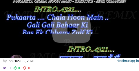 Pukarta Chala Hoon Main Karaoke_Unplugged_With Scrolling Lyrics Eng  & हिंदी pagalworld mp3 song download