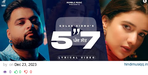 PANJ SATT (Lyrical Video | Gulab Sidhu | Sukh Lotey | Gungun Bakshi | Humble Music | Punjabi Song pagalworld mp3 song download