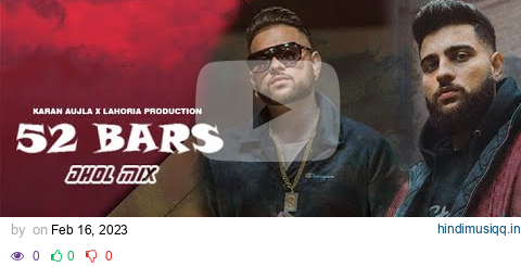 52 Bars | Dhol Remix | Karan Aujla Ft. Dj Lakhan by Lahoria Production Dj Mix Latest Punjabi 2023 pagalworld mp3 song download