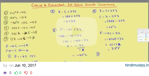 Celsius to Fahrenheit to Kelvin Formula Conversions -  Temperature Units C to F to K pagalworld mp3 song download