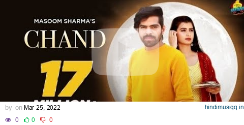 Latest Haryanvi Songs Haryanvi 2022 | Chand | Masoom Sharma | Nidhi Sharma | NEW HARYANVI SONG CHAND pagalworld mp3 song download