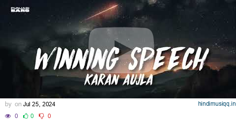 Winning Speech- Karan Aujla (Lyrics/English Meaning) pagalworld mp3 song download