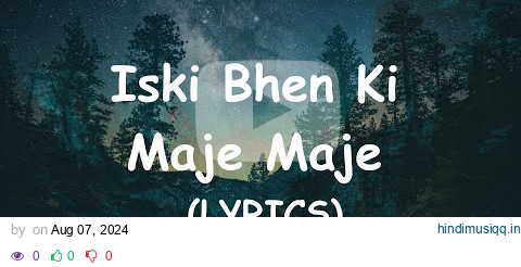 Iski Bhen Ki Maje Maje (Official lyrics)| Rod Pe Kothi Ho |Songtube|New Haryanvi Song 2024| pagalworld mp3 song download