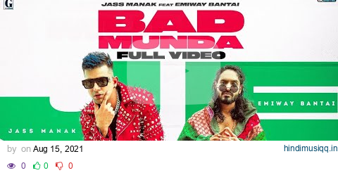 BAD MUNDA  Jass Manak Ft. Emiway Bantai | Satti Dhillon | Deep Jandu | GK | English Subtitles pagalworld mp3 song download