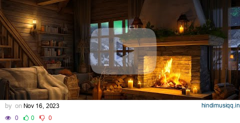 Cozy Cabin Ambience | Northern Lights in Alaska with Blizzard, Fireplace for Sleep, Study & Relax 💤 pagalworld mp3 song download