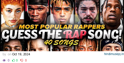 GUESS THE RAP SONG - Most Iconic RAP Songs Ever 👑 | Music Quiz pagalworld mp3 song download