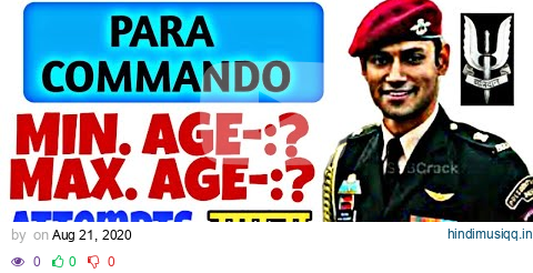 Para Commando Max. & Min. Age limit? | Para Commando Banne ka SAPNA Ab hoga pura | pagalworld mp3 song download