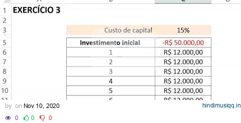 Como calcular a TIR no Excel - EXERCÍCIO 3 Resolvido pagalworld mp3 song download