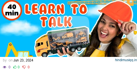 Construction Vehicles, Cars, Shapes & Animals For Kids 🚧 🚜 🏎️ 🦘 | Ms Moni | Kids Learning Videos pagalworld mp3 song download