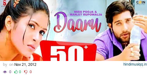 Miss Pooja & Manjit Rupowalia - Daaru (Official Video) Album  Baazi} Punjabi Hits songs 2016 pagalworld mp3 song download