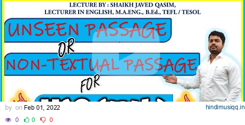 Unseen Passage Question for HSC | Non Textual Question for 12th | Solving Unseen Passage Questions pagalworld mp3 song download