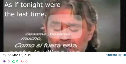 Besame mucho-Andrea Bocelli with lyrics and translation pagalworld mp3 song download