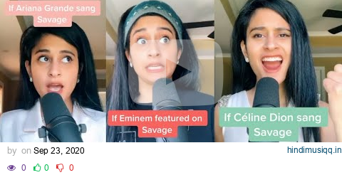 What if Eminem, Ariana Grande, Billie Eilish, and Céline Dion Sang Savage - TikTok Compilation pagalworld mp3 song download