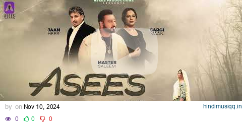 ASEES I MASTER SALEEM | JAANHEER | SARGI MAAN | NEW PUNJABI VIDEO SONG 2024 | BASED ON TRUE STORY pagalworld mp3 song download