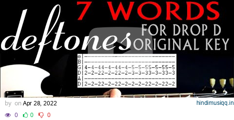 Deftones 7 Words Drop D Tuning Method Guitar Lesson / Guitar Tabs / Guitar Chords / Cover pagalworld mp3 song download