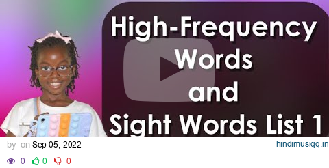 High-Frequency Words and Sight Words List 1 #highfrequencywords  #dolch pagalworld mp3 song download