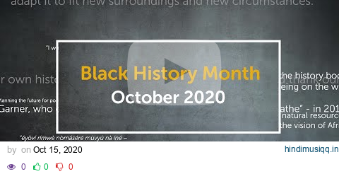 Black History Month 2020 pagalworld mp3 song download