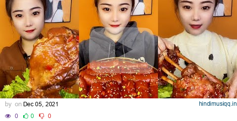 ASMR Chinese Mukbang With Sauce | Pork Big Elbow, Pork Skin Rolls, Lamb Chops | Spicy Slurps #4 pagalworld mp3 song download