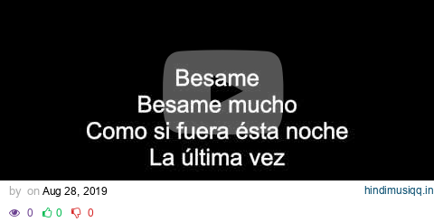 BESAME MUCHO | HD With Lyrics | By Chris Landmark pagalworld mp3 song download