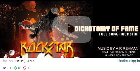 The Dichotomy of Fame Instrumental Song | Rockstar | Ranbir Kapoor, Nargis Fakhri pagalworld mp3 song download