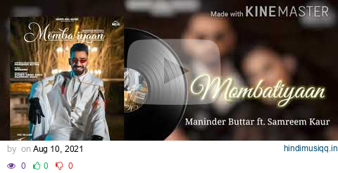 MOMBATIYAAN (Audio) | Maninder Buttar | Samreen Kaur | MixSingh | JUGNI | Punjabi Song 2021 pagalworld mp3 song download